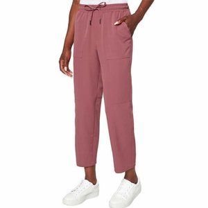 NWoT Mondetta Women High Rise Textured Ankle Pants Dark Orchid Sz XS $60 8D072